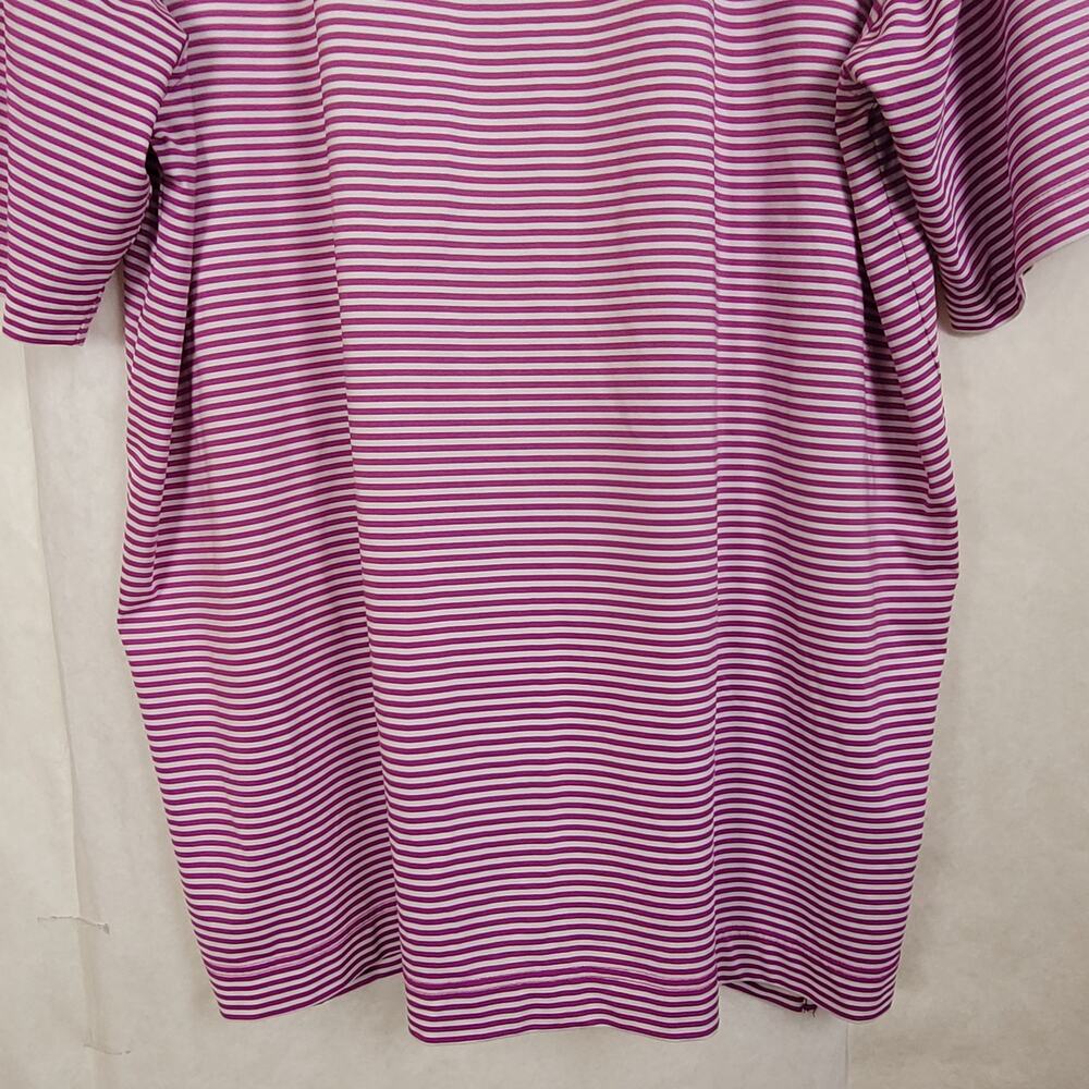 Foot Joy purple striped golf polo shirt size XL Preppy Resort Casual Active - Picture 5 of 7